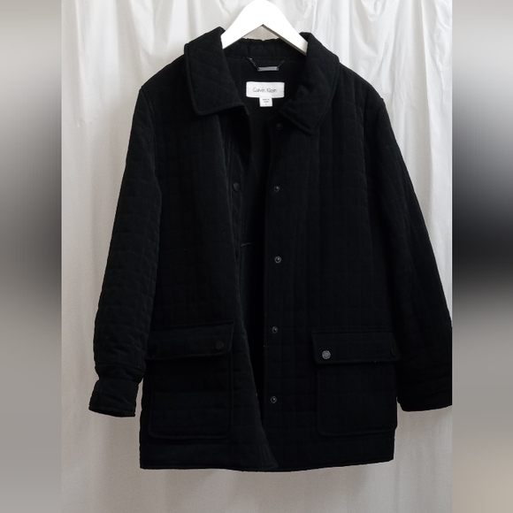 Calvin Klein Jackets & Blazers - Calvin Klein Black Quilted Car Coat - Size: Large